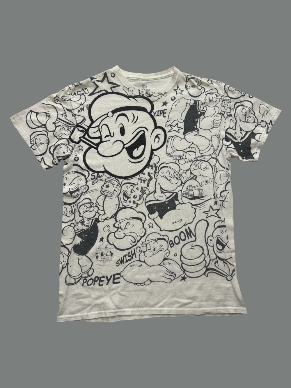 Retro Popeye Liquid Blue AOP Tee